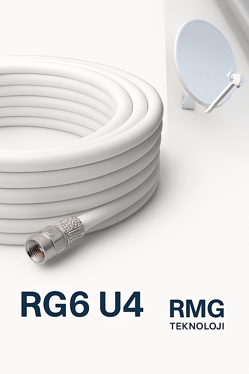 RG6 U4 TV Çanak Anten Kablosu 10 mt