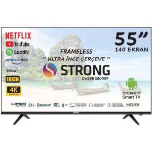 STRONG ML55EW8000F 55’’ 140cm Ekran ANDROİD + UYDU alıcılı 4K Ultra HD Whale OS LED TV